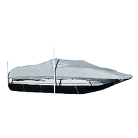 Carver Performance Poly-Guard Styled-To-Fit Boat Cover F/20.5' Sterndrive Deck Boats W/Walk-Thru Windshield - Grey