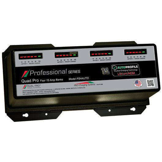 Dual Pro PS4 Auto 15A - 4-Bank Lithium/AGM Battery Charger image 1