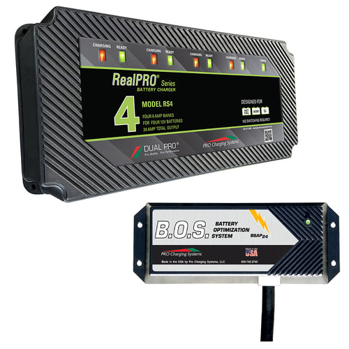 Dual Pro Rs4 4 Bank Battery Charger W/3 Bank B.O.S.