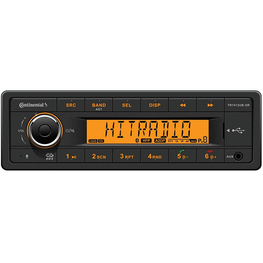 Continental Stereo w/AM/FM/BT/USB - Harness Included - 12V image 1