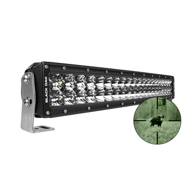 Black Oak Pro Series Double Row Combo Infrared 20" 940nm Light Bar - Black image 1