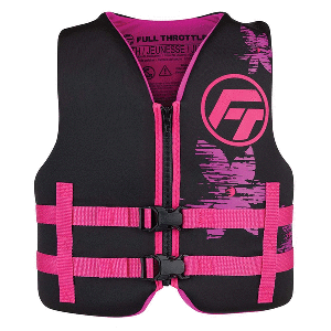 Full Throttle Youth Rapid-Dry Life Jacket - Pink/Black image 0