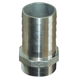 Groco 1-1/4" NPT x 1-1/4" ID Stainless Steel Pipe to Hose Straight Fitting