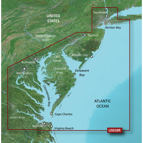 Garmin Bluechart G3 Vision Hd - Vus038r - New York - Chesapeake - Microsd/Sd