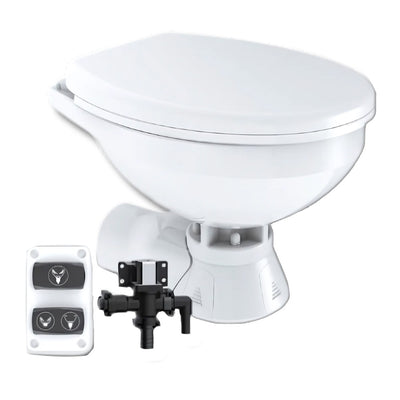 Commodore Quiet Flush Electric Toilet - Rear Macerator w/Solenoid Valve - Regular Size image 1