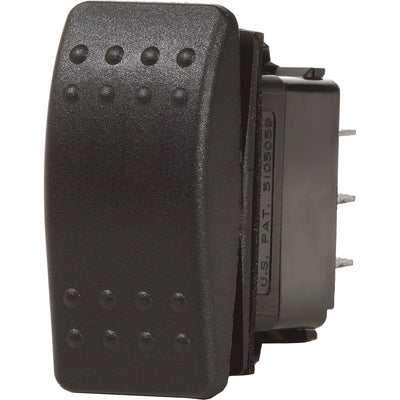 Blue Sea 7935 Contura II Switch DPST Black - OFF-(ON) image 1