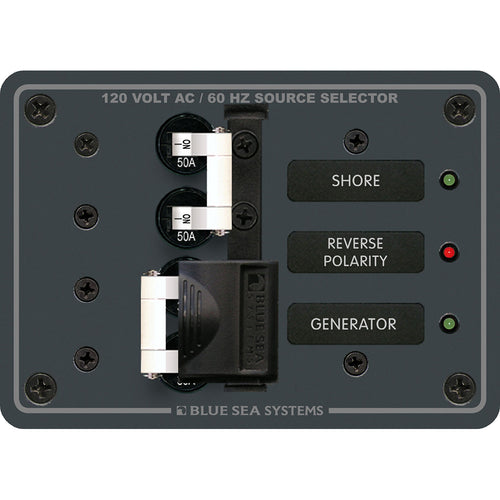 Blue Sea 8061 AC Toggle Source Selector 120V AC - 50 Amp