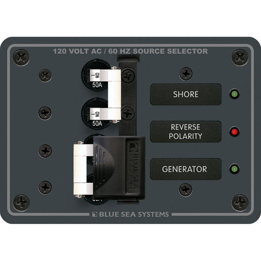 Blue Sea 8061 AC Toggle Source Selector 120V AC - 50AMP image 1