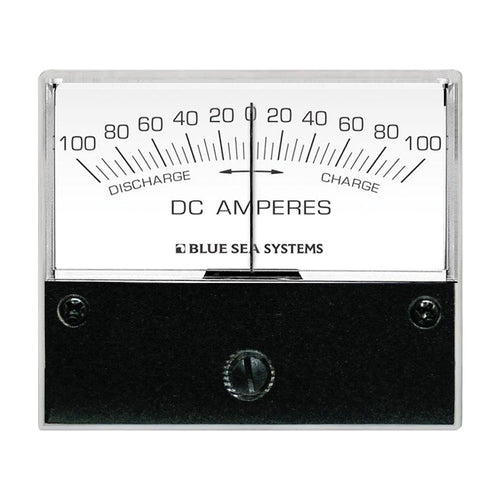 Blue Sea 8253 Dc Zero Center Analog Ammeter - 2-3/4" Face, 100-0-100 Amperes Dc