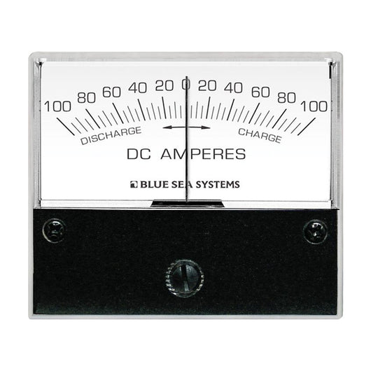 Blue Sea 8253 DC Zero Center Analog Ammeter - 2-3/4" Face, 100-0-100 Amperes DC image 1