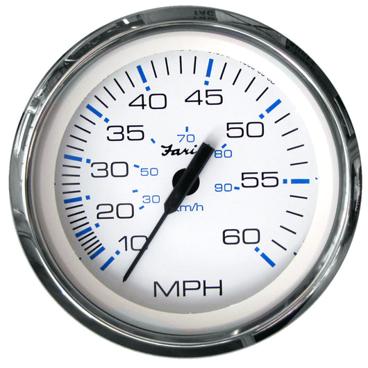 Faria Chesapeake White SS 4" Speedometer - 60MPH (Pitot) image 1