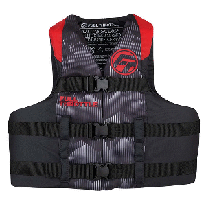 Full Throttle Adult Nylon Life Jacket - L/XL - Red/Black image 0