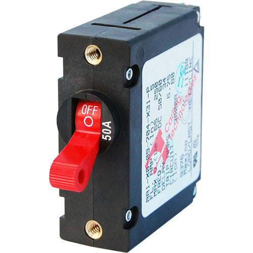 Blue Sea 7229 Ac / Dc Single Pole Magnetic World Circuit Breaker - 50 Amp