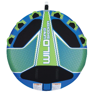 Full Throttle Wild Wake Shocker Towable Tube - 3 Rider - Blue image 0