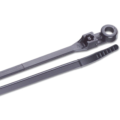 Ancor 6" UV Black Mounting Cable Zip Ties - 25 Pack image 1