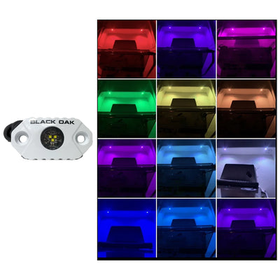 Black Oak Rock Accent Light - RGB - White Housing image 1