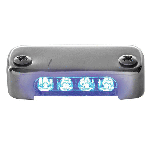 Attwood Blue LED Micro Light w/Stainless Steel Bezel &amp; Vertical Mount image 0