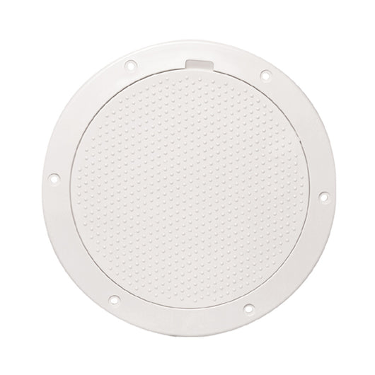 Beckson 6" Non-Skid Pry-Out Deck Plate - White image 1