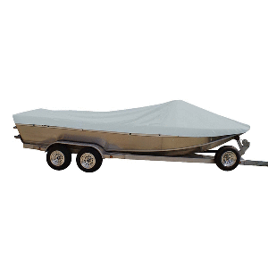 Carver Sun-DURA&reg; Styled-to-Fit Boat Cover f/21.5' Sterndrive Aluminum Boats w/High Forward Mounted Windshield - Grey image 0