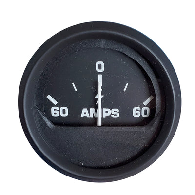 Faria Euro Black 2" Ammeter Gauge (60-0-60 AMP) image 1