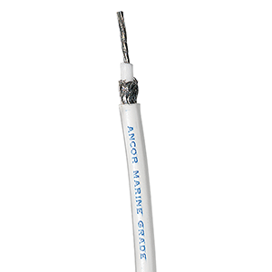 Ancor Rg 8x White Tinned Coaxial Cable - Sold By The Foot