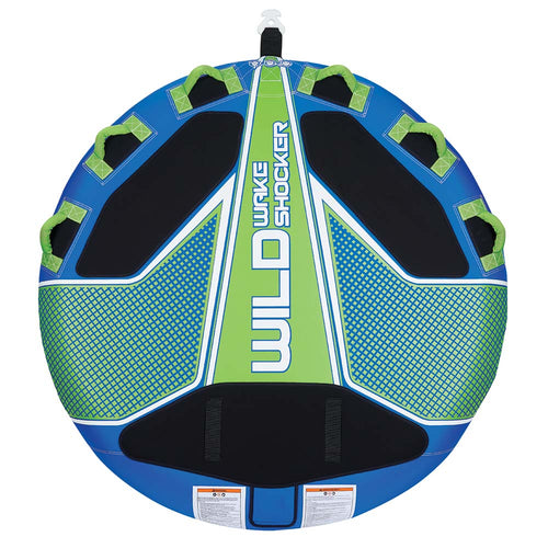 Full Throttle Wild Wake Shocker Towable Tube - 3 Rider - Blue
