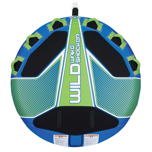 Full Throttle Wild Wake Shocker Towable Tube - 3 Rider - Blue image 1
