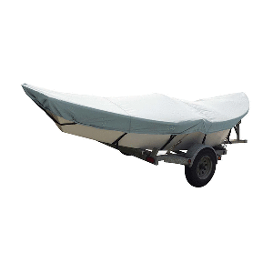Carver Poly-Flex II Styled-to-Fit Boat Cover f/16' Drift Boats - Grey image 0