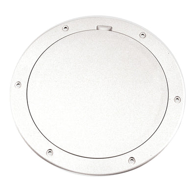 Beckson 6" Smooth Center Pry-Out Deck Plate - White image 1