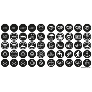 Blue Sea 4230 Push Button Switch Label Kit image 0