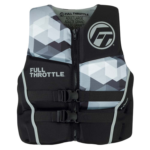 Full Throttle Men's Rapid-Dry Flex-Back Vest - Black/Grey - X-Large
