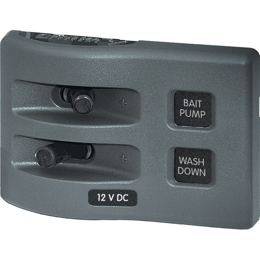 Blue Sea 4303 WeatherDeck&reg; 12V DC Waterproof Switch Panel - 2 Position image 1
