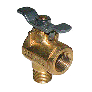 GROCO 1/2" NPT 90&deg; Bronze Fuel Valve image 0