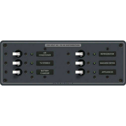 Blue Sea 8197 AC 6 Position Panel
