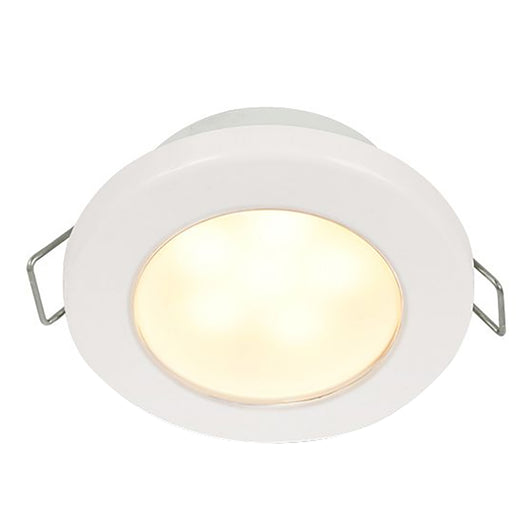 Hella Marine EuroLED 75 3" Round Spring Mount Down Light - Warm White LED - White Plastic Rim - 24V image 1