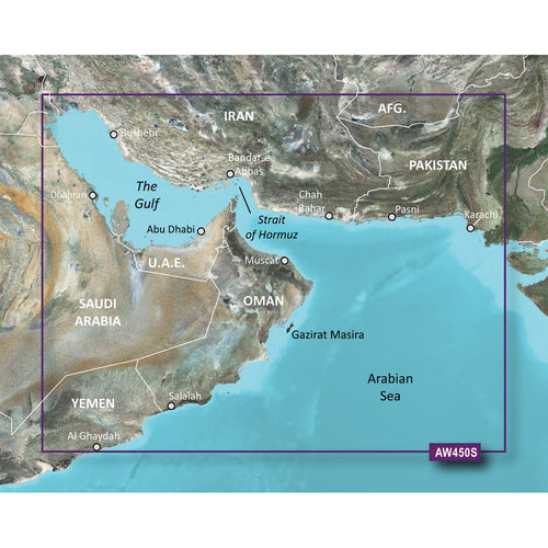 Garmin Bluechart G3 Vision HD - VAW450S - The Gulf - Microsd/Sd