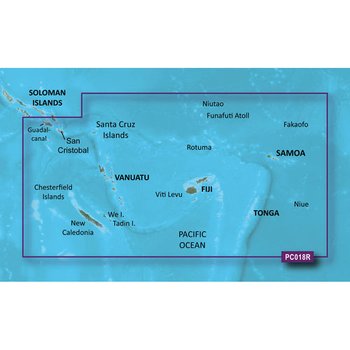 Garmin Bluechart G3 Vision Hd - Vpc018r - New Caledonia - Fiji - Microsd/Sd