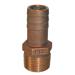 GROCO 2" NPT x 2" ID Bronze Pipe to Hose Straight Fitting image 0