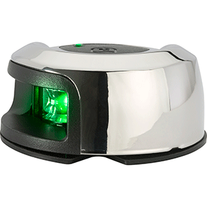 Attwood LightArmor Deck Mount Navigation Light - Stainless Steel - Starboard (green) - 2NM image 0