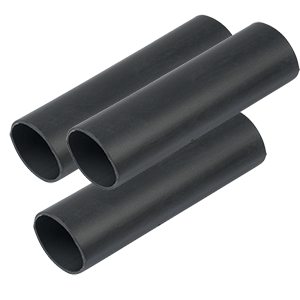 Ancor Heavy Wall Heat Shrink Tubing - 3/4" x 6" - 3-Pack - Black image 0