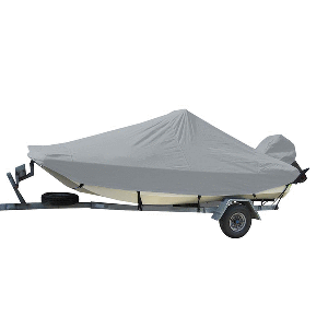 Carver Sun-Dura® Styled-To-Fit Boat Cover F/16.5' Bay Style Center Console Fishing Boats - Grey