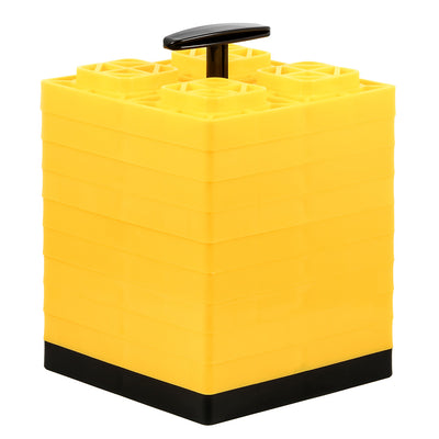 Camco FasTen Leveling Blocks w/T-Handle - 2x2 - Yellow *10-Pack image 1