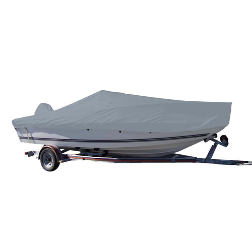 Carver Sun-dura® Styled-to-fit Boat Cover F/17.5' V-hull Center Console Fishing Boat - Grey