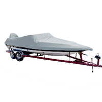 Carver Poly-Flex II Styled-To-Fit Boat Cover F/17.5' Ski Boats With Low Profile Windshield - Grey