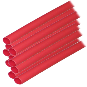 Ancor Adhesive Lined Heat Shrink Tubing - 1/4" x 6" - 10-Pack - Red