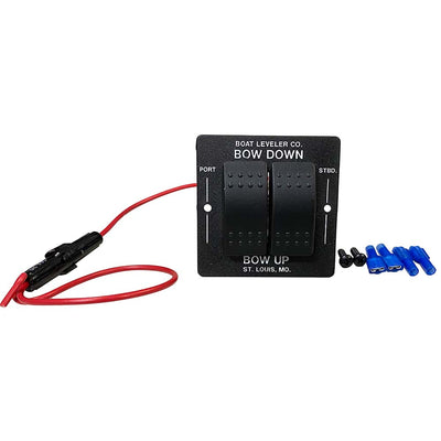 Boat Leveler Waterproof Trim Tab Switch - Black/Black Buttons image 1