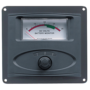 Bep 3 Input Panel Mounted Analog 12V Battery Condition Meter