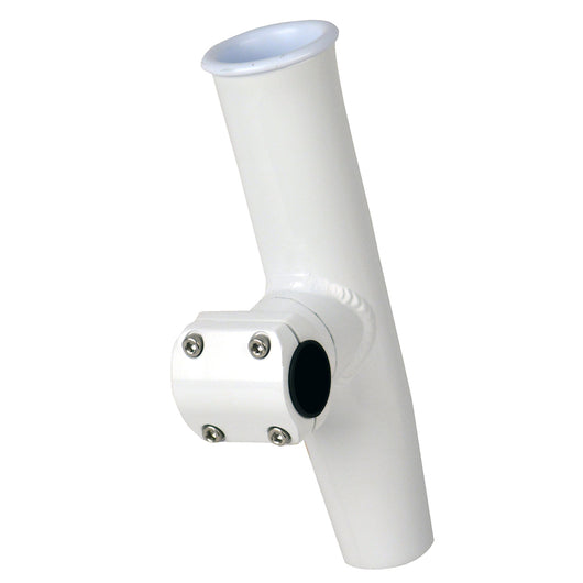 C.E. Smith Adjustable Mid Mount Rod Holder - 1.66" or 1-1/2" OD - White Powder Coat Aluminum with Sleeve &amp; Hex Key image 1