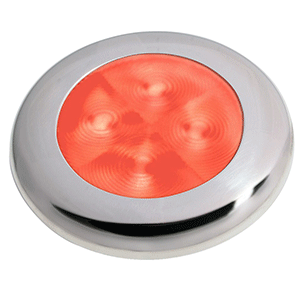 Hella Marine Slim Line Led 'enhanced Brightness' Round Courtesy Lamp - Red Led