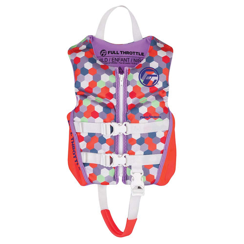 Full Throttle Child Rapid-Dry Flex-Back Vest - Pink